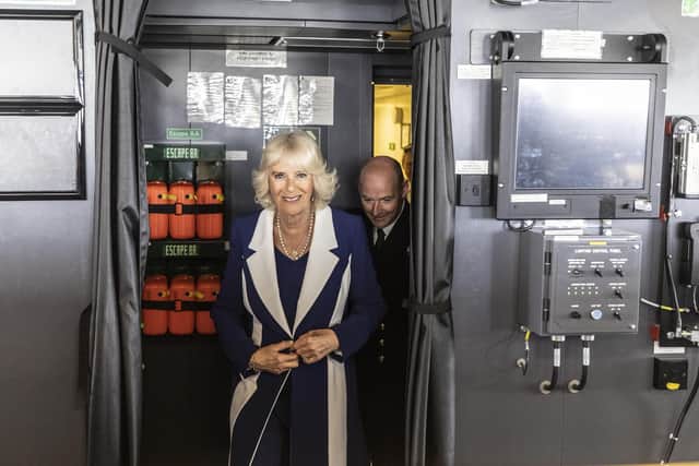 Camilla, Duchess of Cornwall on the ship's bridge Picture: Richard Pohle - WPA Pool/Getty Images