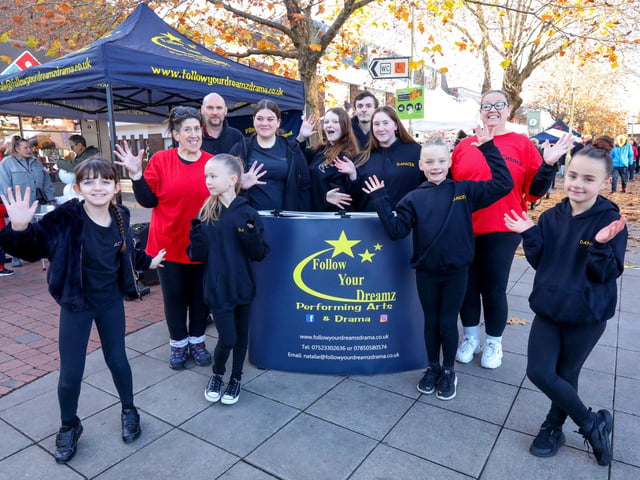 Group from Follow Your Dreamz. Portchester Christmas Market in Portchester PrecinctPicture: Chris Moorhouse (jpns 251123-32)