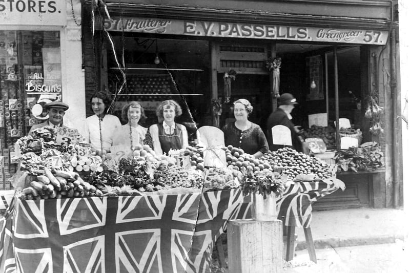 VE Day Baffins 1945. E V Passells the greengrocers.