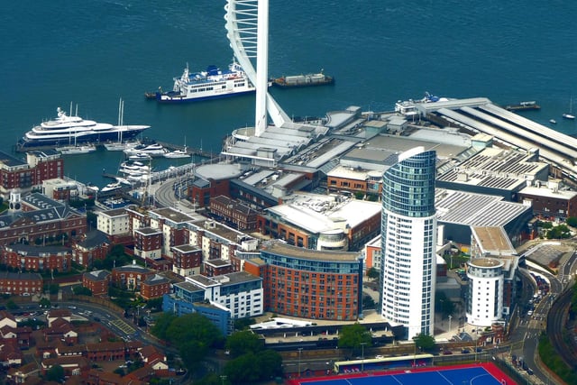 Spinnaker Tower is a 170-metre viewing tower, with views that span the whole of Portsmouth. It was rated 4.5 out of 5 from 5,547 reviews on Google.