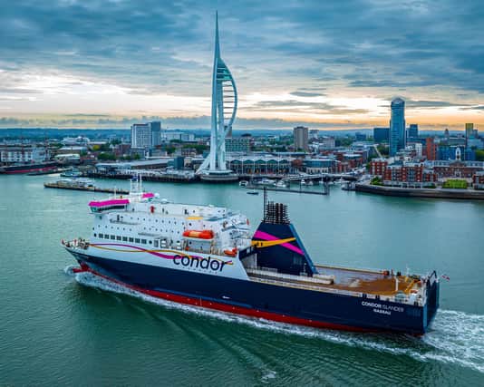 MV Condor Islander sailing into Portsmouth on August 3