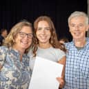 Students found out their A Level results this morning at Portsmouth High School as they prepare for their next steps in education.

Pictured - Maia, 18 with Mum and Dad, heading to Cardiff University to study Politics and International Relations. 

Photos by Alex Shute