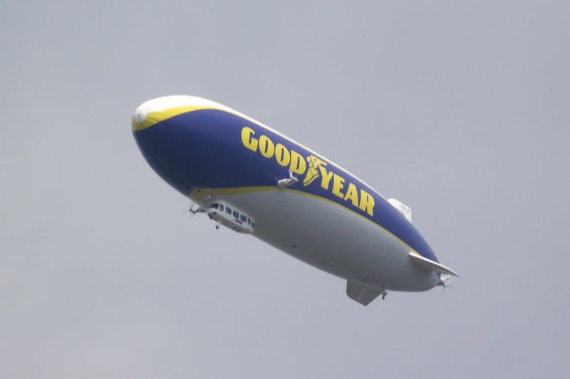 The Goodyear Blimp flying over Gosport on Thursday, July 1. Picture: Tony Weaver