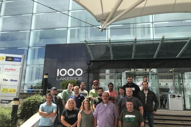 Uber drivers involved in a protest about the lack of support from the company