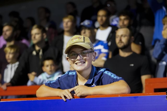 This young Pompey fan was one of 1,111 Blues supporters who made the short trip to the home of the Reds in the Papa John's Trophy.