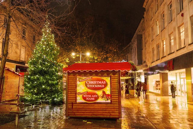 Commercial Road has been turned into a festive high street equipped with Christmas lights and a market.   Picture:Marcin Jedrysiak