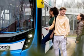 Customers boarding a Stagecoach bus