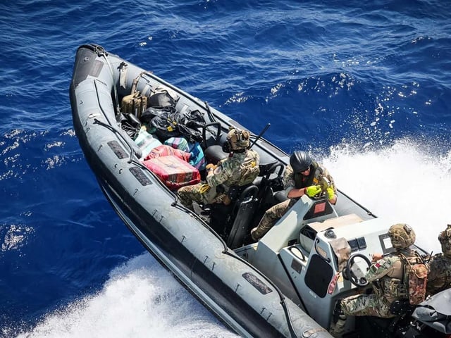 Portsmouth-based HMS Trent seized £160m of cocaine from a narco-sub while operating in the Caribbean Sea.