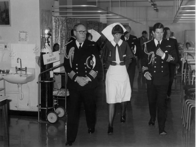 The then Price of Wales visiting Haslar