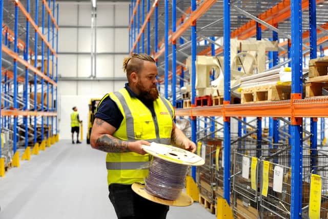 Pictured is: Craig Holmes, team leader, at The Queen Elizabeth Class Logistics Centre. Picture: Sarah Standing (210622-7246).