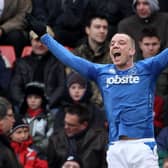SOUTHAMPTON, ENGLAND - FEBRUARY 13:  Jamie O'Hara of Portsmouth jumps for joy after scoring during the FA Cup sponsored by E.ON fifth round match between Southampton and Portsmouth at St Mary's Stadium on February 13, 2010 in Southampton, England.  (Photo by Phil Cole/Getty Images)