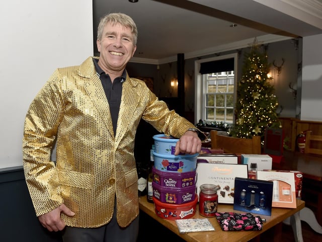 The annual Christmas lunch for OAPs at the White Hart pub in Denmead on Tuesday, December 5, 2023.Pictured is: Joe Puttnam.Picture: Sarah Standing (051223-3155)