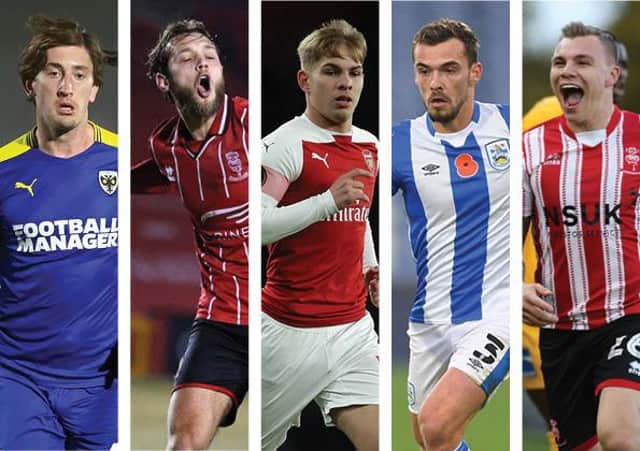 From left: Alex Woodyard, Jorge Grant, Emile Smith-Rowe, Harry Toffolo and Harry Anderson.