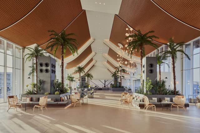The impressive reception area