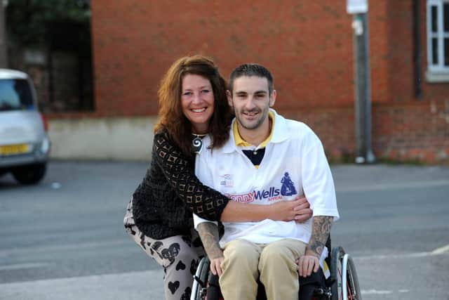 Sonny Wells was paralysed after jumping from South Parade Pier in 2008, Picture; Ian Hargreaves (131480-2)