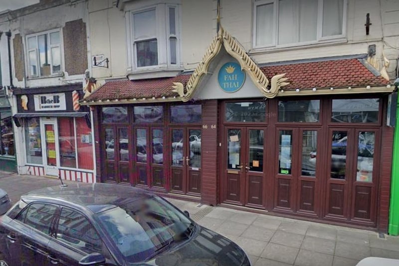 Fah Thai in Albert Road, Southsea, has a Google rating of 4.5 from 277 reviews.