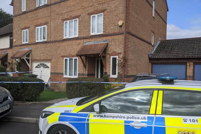GV pictures of a house in Holcot Lane, Anchorage Park, Portsmouth on September 15, 2022
A murder investigation has been launched after the body of a 60-year-old woman was discovered. 
The body of a 66-year-old man was also found in the house
Picture: Emily Jessica Turner