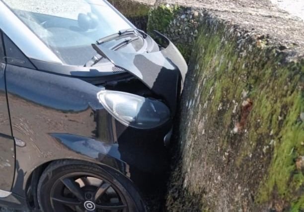 'Smart' car crashes on Hayling Island beach on Sunday in glorious weather