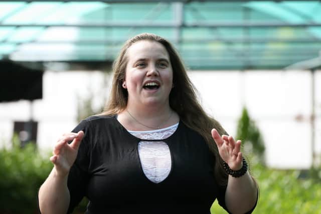 Dielle Hannah performs with the Igloo Choir at Mount Folly Nurseries, Wickham. The choir are having a taster day on August 21st where all are welcomePicture: Chris Moorhouse (jpns 120821-23)