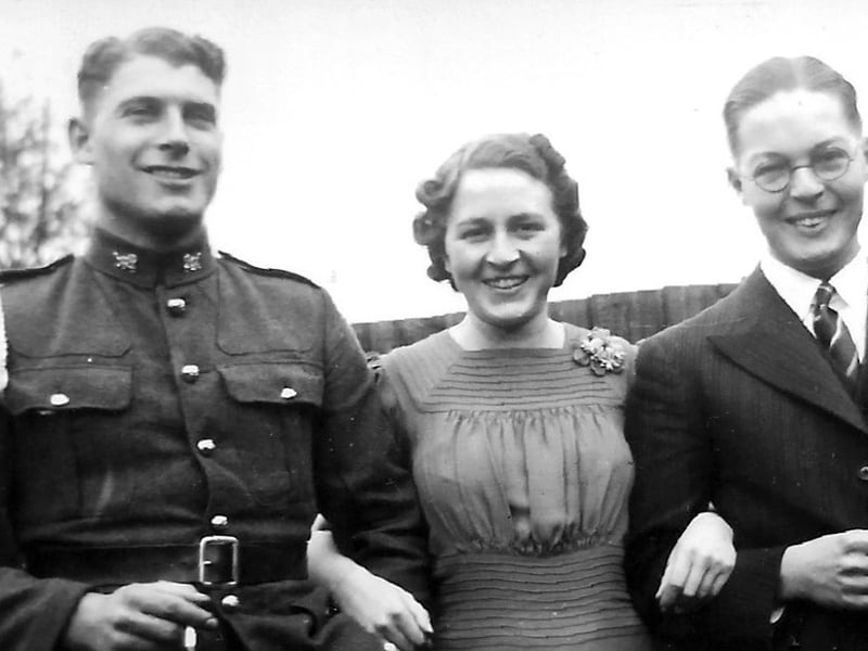 Taken after a wedding St Andrews Church, Farlington in 1941. Can anyone recognise these people?