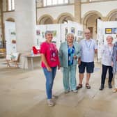 Commitee members, Sue Jones, Irene Strange, Peter Coote, Pauline Fleming and Eileen Brookes at the Art exhibition at Portsmouth Cathedral.Picture: Habibur Rahman