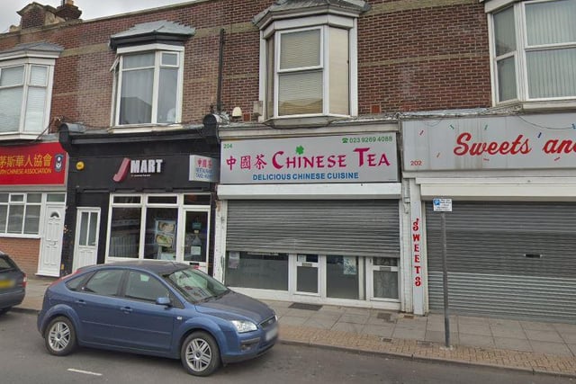 In fourth place, we have Chinese Tea, on Kingston Road in North End.