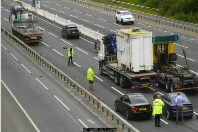 Crash on the M27. Picture: Highways England