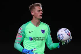 Back-up keeper Alex Bass has missed Pompey's past four games with a calf injury.  Picture: Catherine Ivill/Getty Images