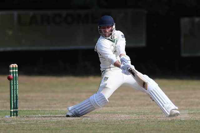 Josh Hill top scored for Sarisbury in their opening SPL loss to New Milton. Picture: Neil Marshall/YASPS.