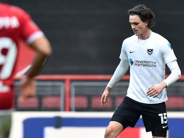 Rasmus Nicolaisen was substituted at half-time in Pompey's 2-1FA Cup defeat at Bristol City.  PictureL Graham Hunt