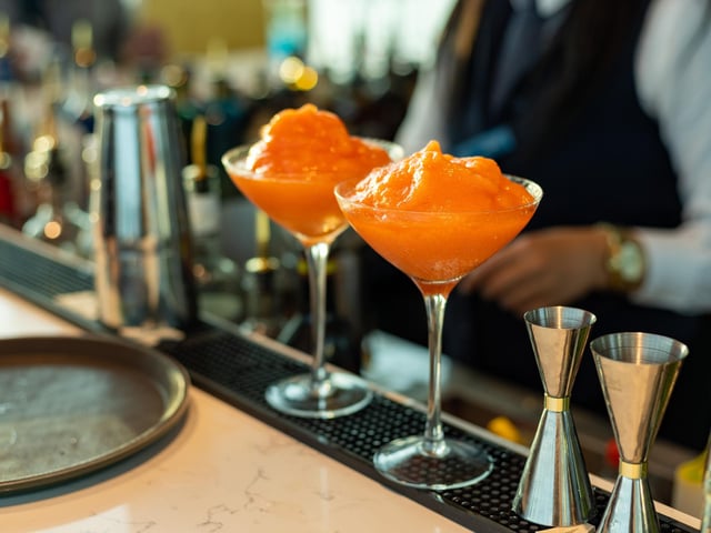 Some of the drinks on offer at the Sky Bar.
