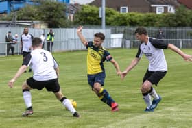Dec Seiden netted twice as Moneyfields drew 5-5 at Shaftesbury in the Wessex League Cup. Picture: Mike Cooter