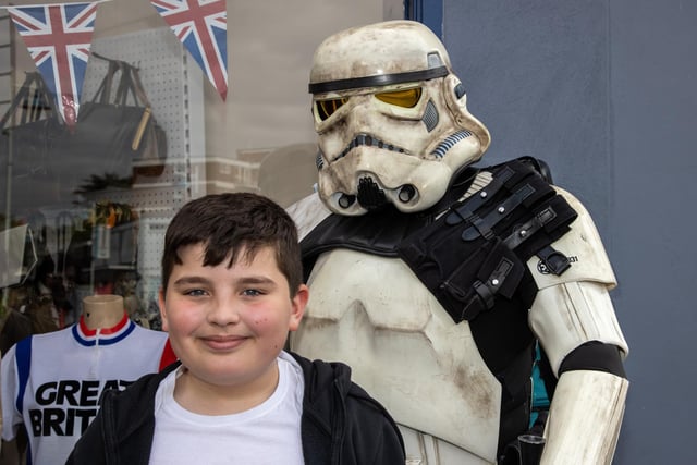 Star Wars day was celebrated in full force on Thursday afternoon at Vanguard Comics with characters from the movies posing for photos with fans.

Pictured - Noah Bunce, 10

Photos by Alex Shute