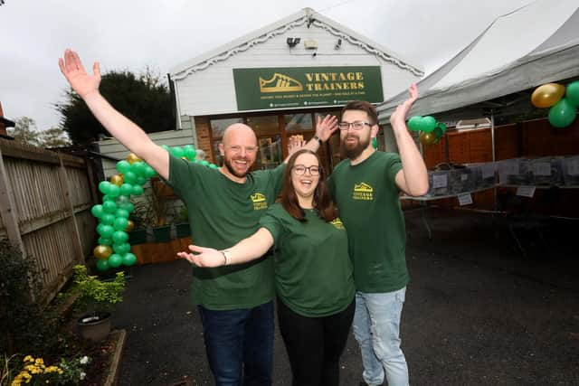 From left: Mat Shaul, co-founder with his daughter Lauren and her partner Matt. Picture: Sam Stephenson