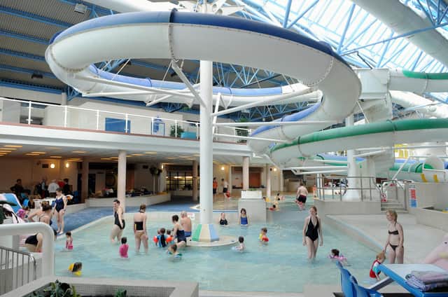 Pictured are parents and toddlers enjoying the swimming pool at Pyramids leisure centre. Picture: Paul Jacobs