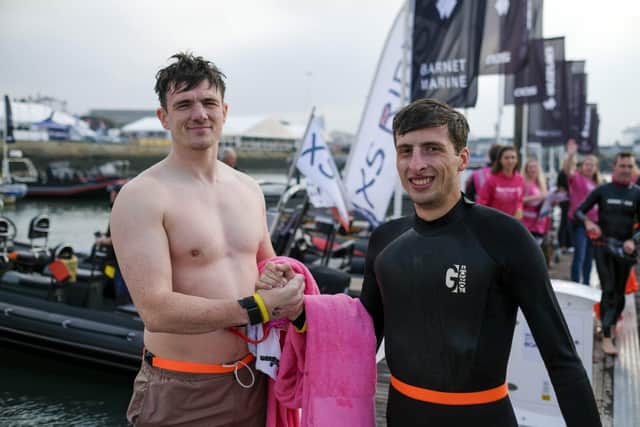 toob employees swim in the Solent for charity