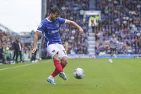 Joe Rafferty claimed an assist against Bristol Rovers on Saturday. His crossing ability from right-back has proven to be a key component of Pompey's play. Picture: Jason Brown/ProSportsImages