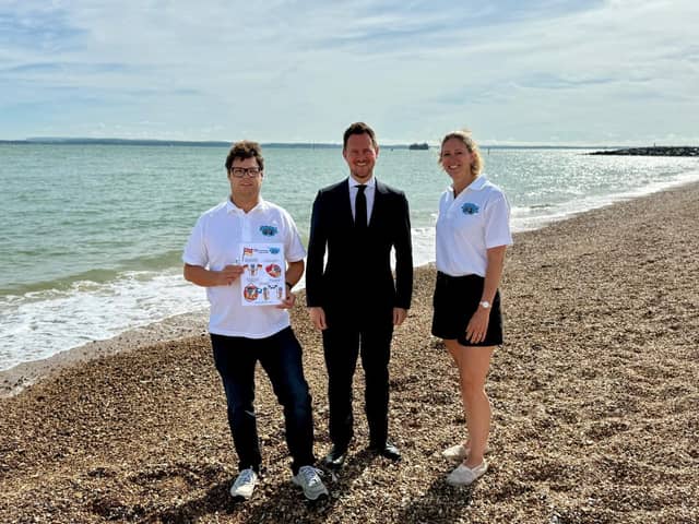 Stephen Morgan MP,  Katy Sexton MBE and Oliver Stubbs