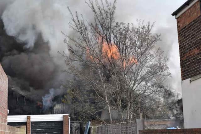 The fire in Goldsmith Avenue, Southsea in Portsmouth on April 28. Picture: Stuart Vaizey