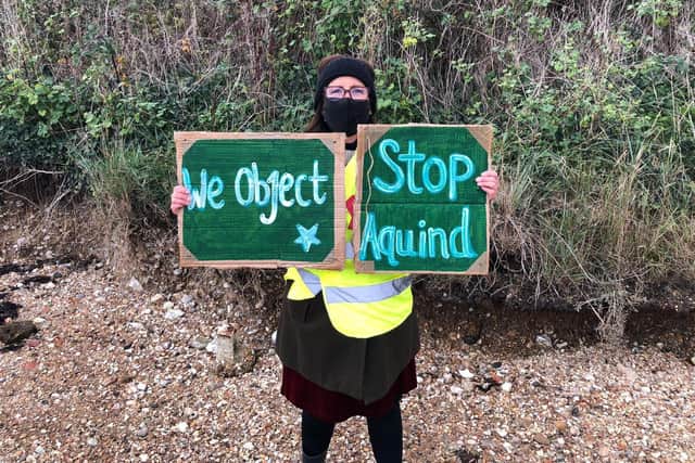Linda Spence, one of the organisers of the Stop Aquind protest.
Picture: Richard Lemmer