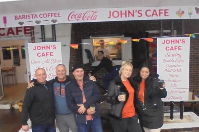 Some of the John's Cafe team getting involved in the 24-hour bike riding challenge.
