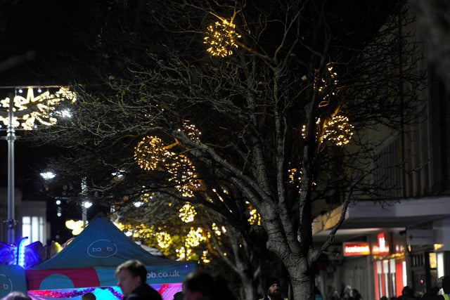Christmas lights in Palmerston Road, Southsea, were switched on during the evening of Thursday, November 21, 2024.
Picture: Sarah Standing (211124-8857)