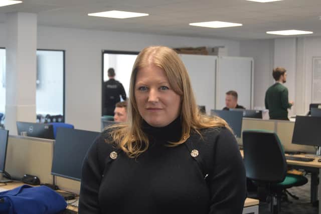 Police and crime commissioner Donna Jones inside the new Bitterne police station. Picture: David George