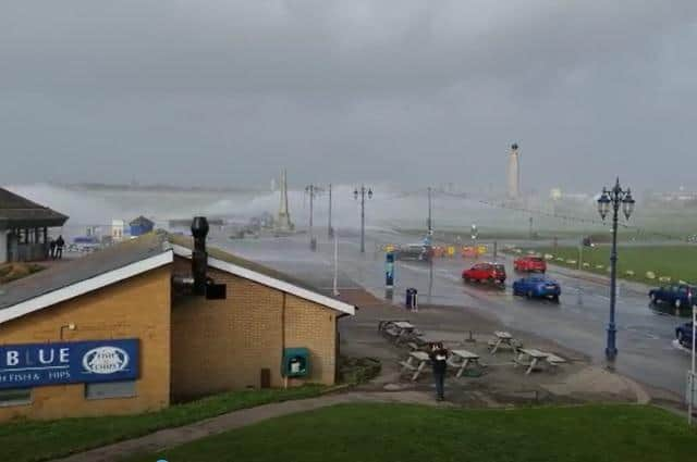 Huge waves in Southsea