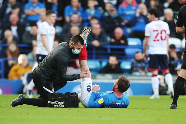 Ryan Tunnicliffe after being injured against Bolton