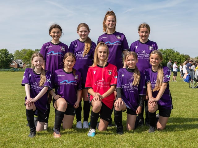 Gosport Falcons Purples U12s Girls. Picture: Mike Cooter