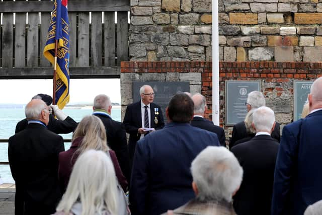 Rear admiral Richard Melly speaks. Picture: Sam Stephenson.