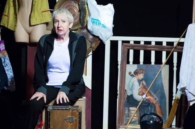 Su Pollard in Harpy at the Edinburgh Fringe Festival 2018, Underbelly. Picture by Karla Gowett