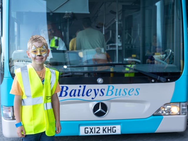 Pictured - Bailey Parker, 5 with a bus of the same name.

Photos by Alex Shute