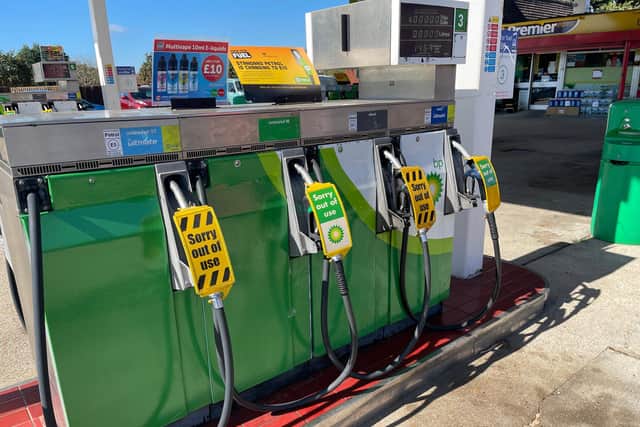BP petrol station in Eastern Road, Portsmouth becomes the latest to run out of fuel. Picture: Marcin Jedrysiak